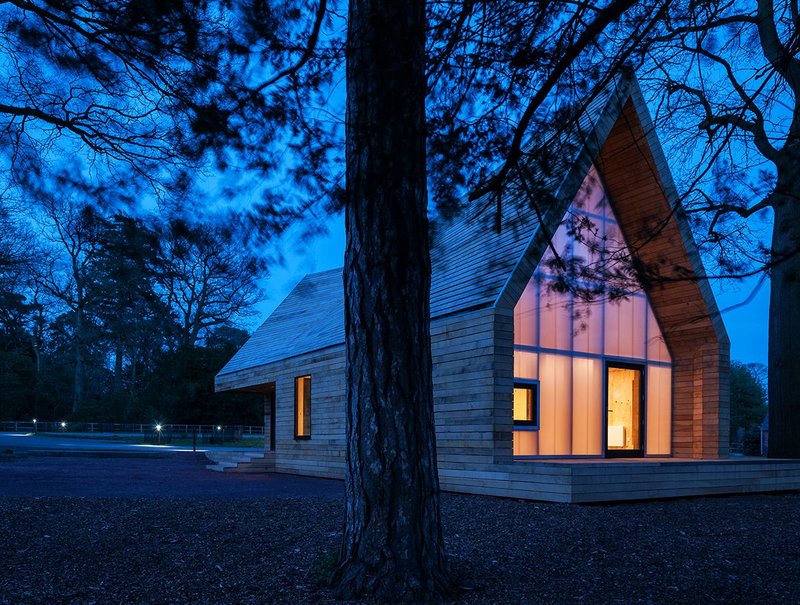 APRES identified Westonbirt Arboretum’s Wolfson Tree Management Centre as one place where ethical sourcing had made a significant difference with substantial reductions in carbon and re-use of the client’s natural resources. Instead of an off-the-peg steel shed the building designed by Invisible Studio with Buro Happold is timber-framed with logs from the site.