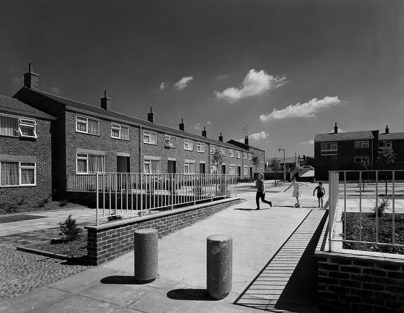 Housing at Willowfield, Harlow, designed by Sir Frederick Gibberd for Harlow Development Corporation, 1965.