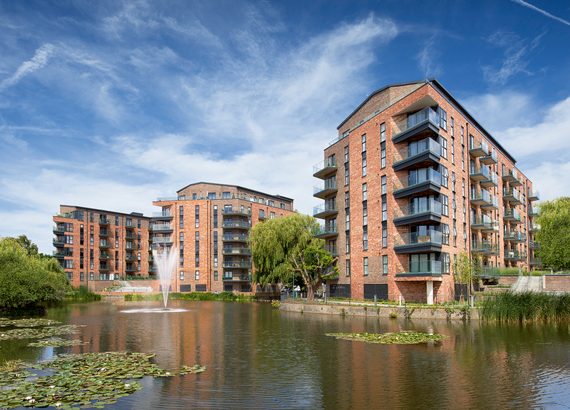 Langley Square features a contrasting blend of Floren Castor and Albion bricks.