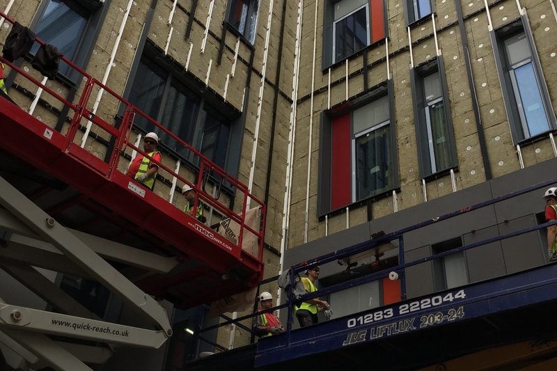 Rockwool stone wool insulation installation at a healthcare project in Cwmbran, Monmouthshire.