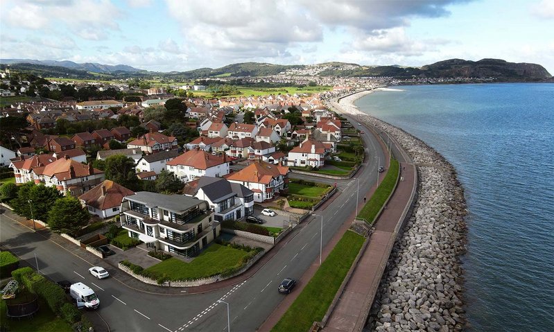 Breakers aerial view