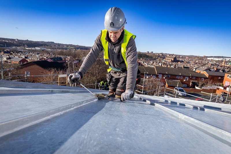 A new zinc roof with Soprema Pavatextil P insulation goes in at All Hallows Church Leeds.