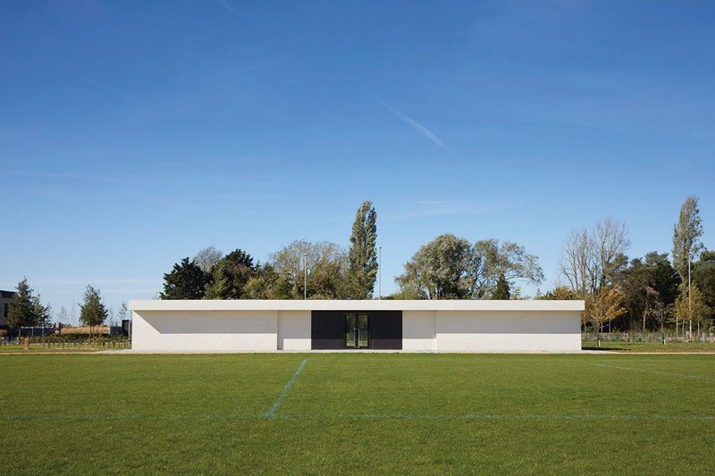 Sports pavilion by Robin Lee Architects at New Eddington, Cambridge.