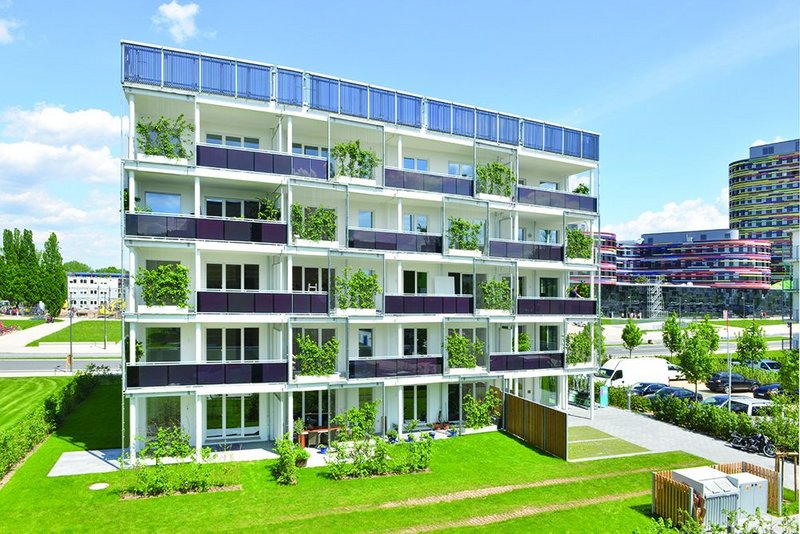 The Smart is Green block in Wilhelmsburg pioneers the use of phase change materials on a big scale.