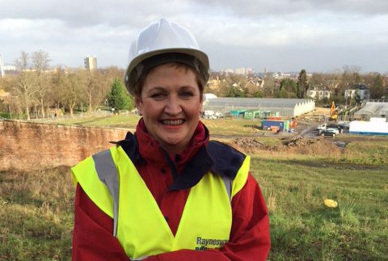 PPWH director Rhona Baillie on site at Bellahouston Park, Glasgow.