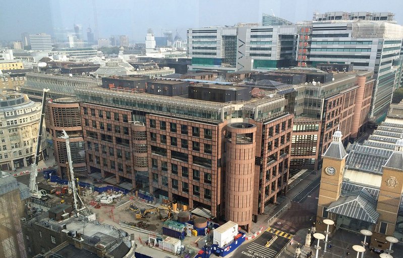 Peter Foggo’s original pink granite-clad building.