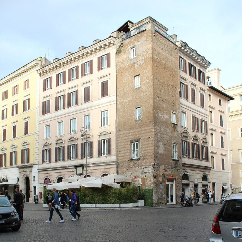 Tor Sanguigna has been absorbed into an apartment building behind the Piazza Navona, Rome.