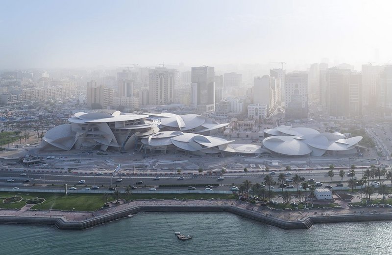 Will the lens of environmental social governance reporting change where architects work? Aerial of the National Museum of Qatar designed by Atelier Jean Nouvel.