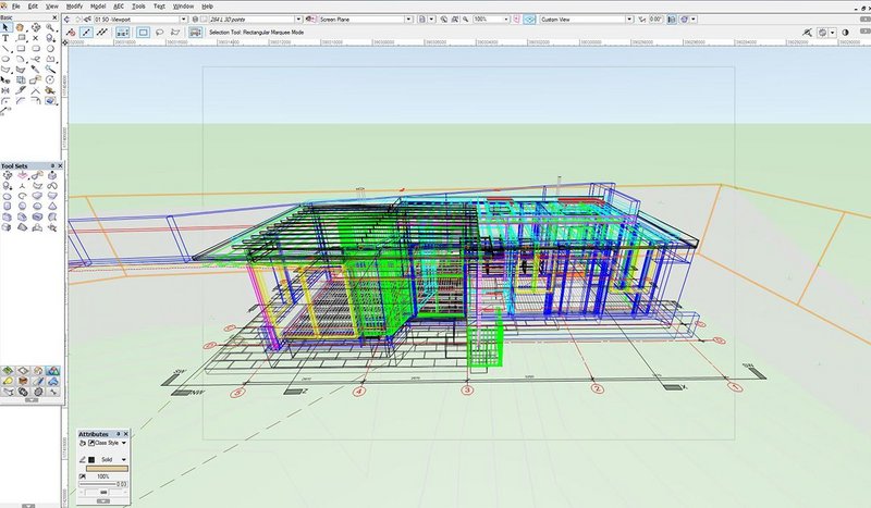 Wireframe VW model.