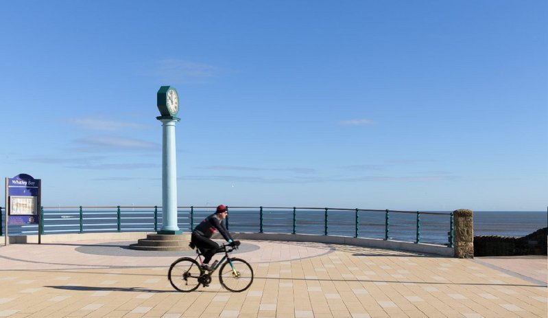 Tobermore Fusion paving was specified for Whitley Bay Seafront Promenade, Tyne and Wear.