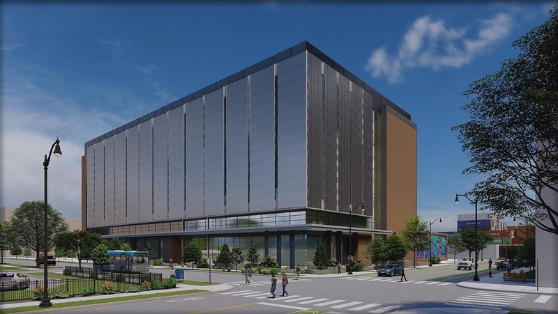 Visualisation of proposed Corgan-designed data centre in eastern USA, near the urban centre.