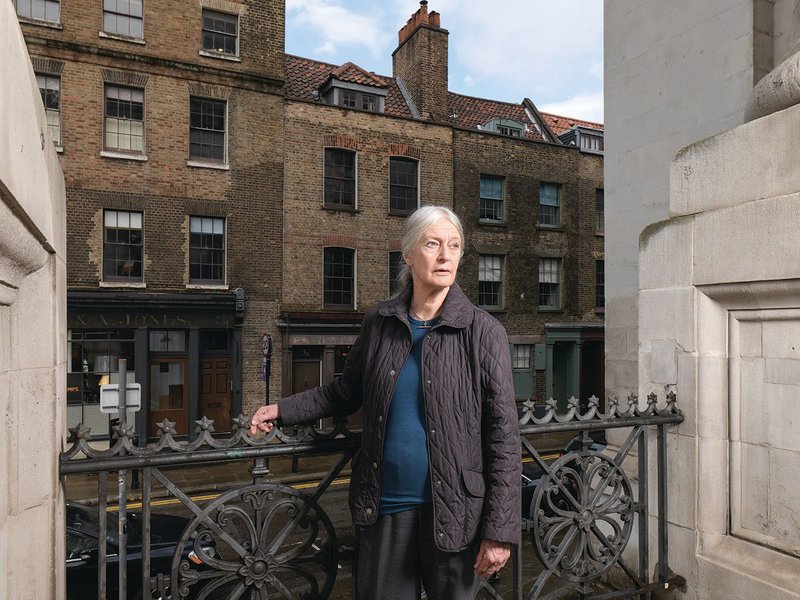 Gillian Tindall in Spitalfields.