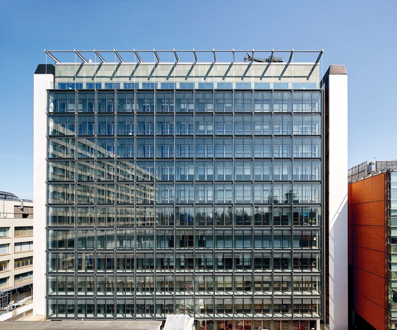 The poorly performing original elevation was repaired and overclad  to create a thermally efficient double-skin facade.