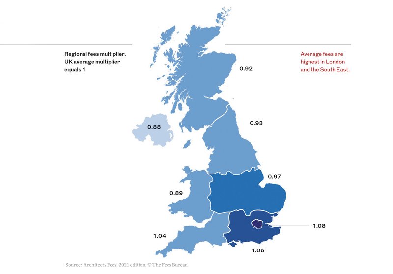 Average fees are highest in London and the South East.