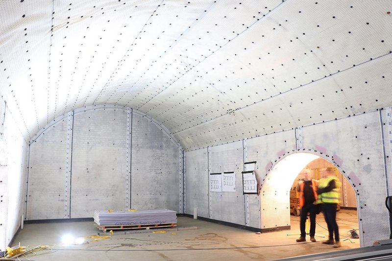 The listed vault waterproofing involved protecting four vaults beneath the A40 motorway.