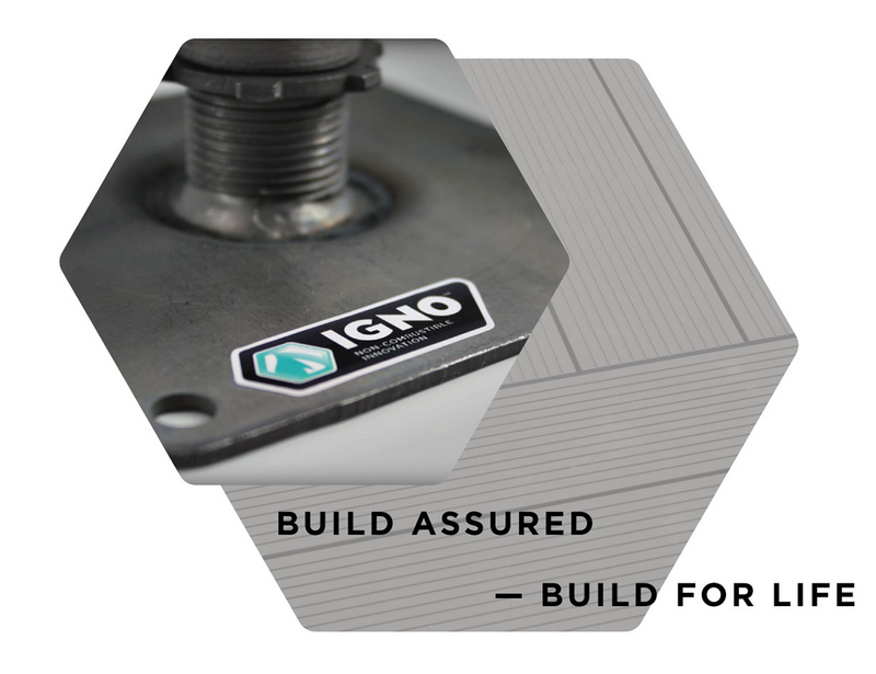 The Ryno IGNO non-combustible range includes decking and paving systems for balconies and terraces.