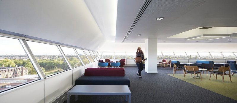 Up in the observatory: a world of long views and comfy chairs.