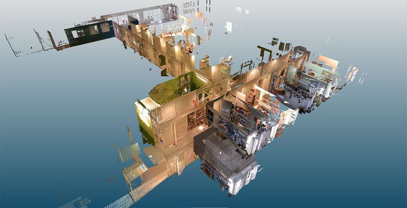 Laser scans of buildings are analysed by White’s team to identify materials that can be reused or sold.