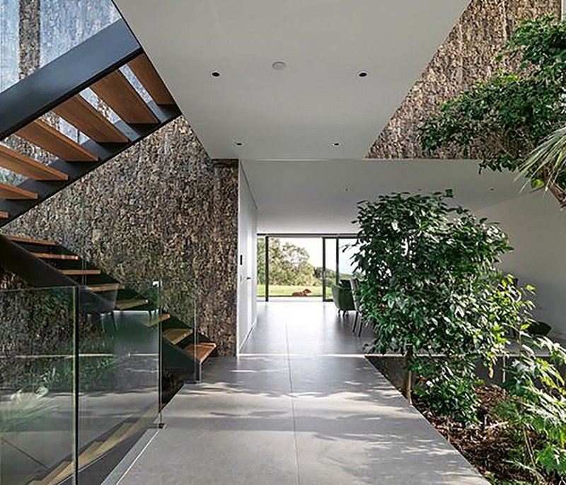 Loyn & Co Architects’ contemporary Swansea House incorporated a three-story atrium filled with vegetation.