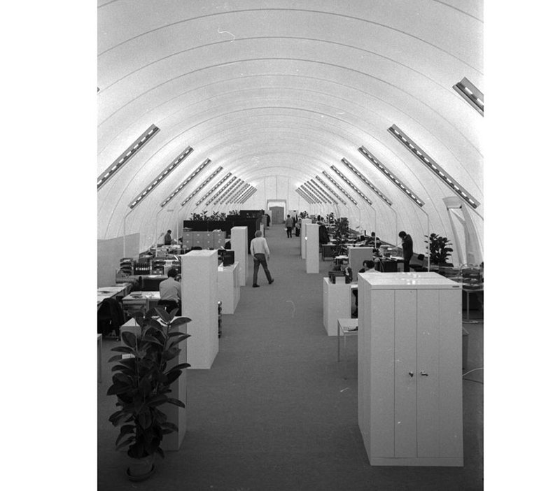 The 10 week crash programme led to Foster’s inflatable office for Computer Technology in Hemel Hempstead.