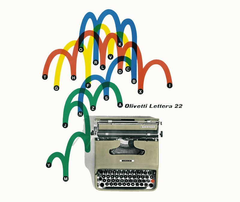 Olivetti Lettera 22, poster by Giovanni Pintori (1954). Courtesy Associazione Archivio Storico Olivetti, Ivrea – Italy