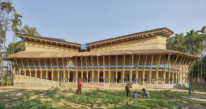 The 2020 Obel Award winning Anandaloy building in Rudrapur, Bangladesh.