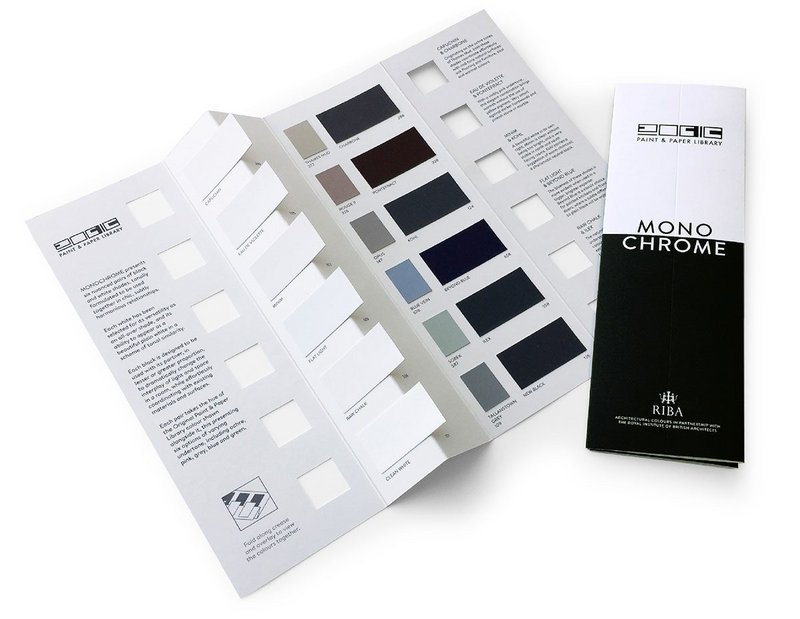 The Monochrome paint collection from The Paint & Paper Library: 12 shades for balanced and sophisticated decorating schemes.