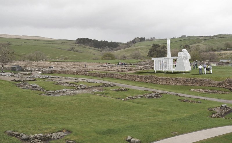 Visual of the Mansio, designed by Matthew Butcher, at Hadrian’s Wall.