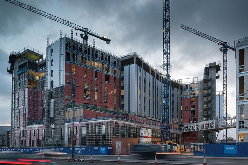 Royal Liverpool University Hospital under construction: a future component of regeneration.
