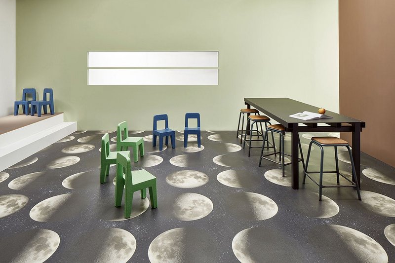 Surestep Moon digitally printed Forbo Step Safety vinyl.