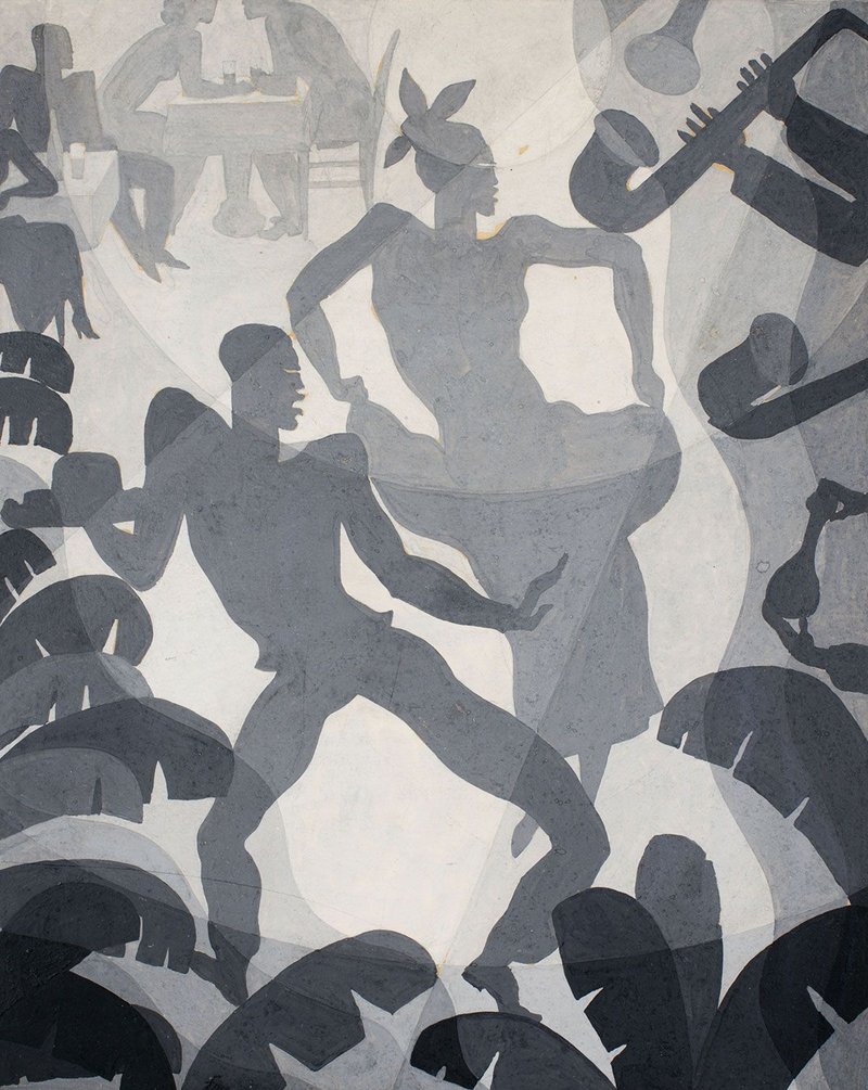 Aaron Douglas, Dance, c. 1930, © Heirs of Aaron Douglas/VAGA at ARS, NY and DACS, London 2019