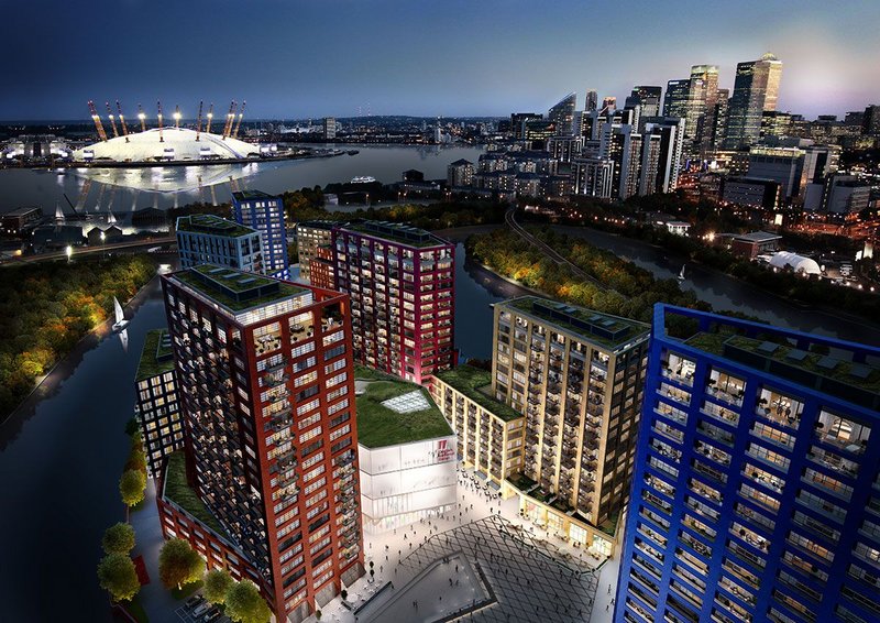 A masterplan, housing and the cultural centrepiece of the English National Ballet at London City Island, Newham, east London.