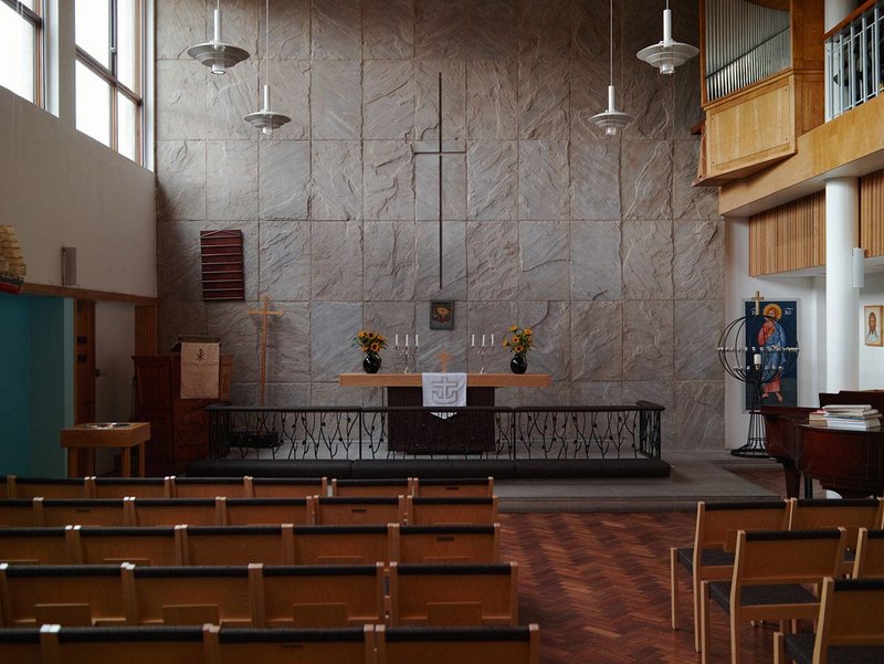 The mid-century modern Finnish Church in Rotherhithe is the inspiration for folk band Stick in the Wheel’s contribution to Musicity.