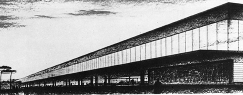 Termini Station Concourse, Angolo Mazzoni, first project (1937)