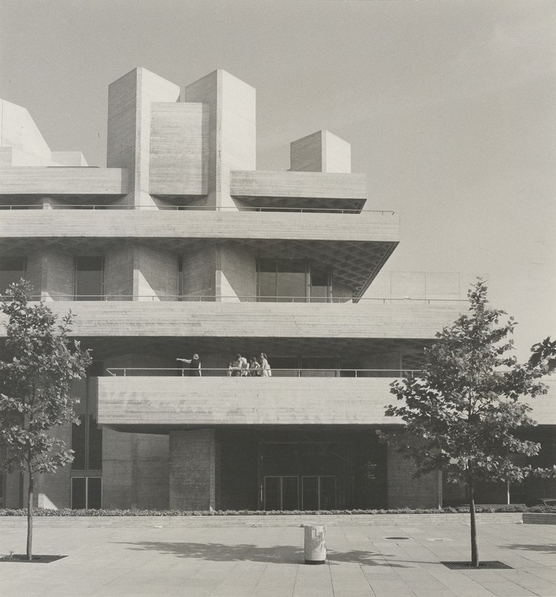 The National Theatre's river frontage resembling a cubist painting.