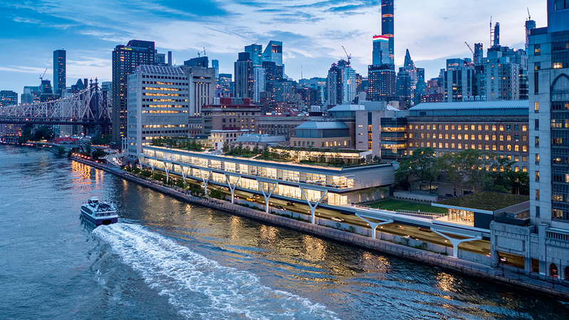 David Rockefeller River Campus, north east aerial view.