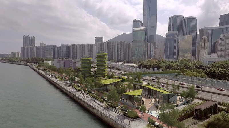 Lead 8's proposal for a zero carbon HarbourLoop at Quarry Bay in Hong Kong.