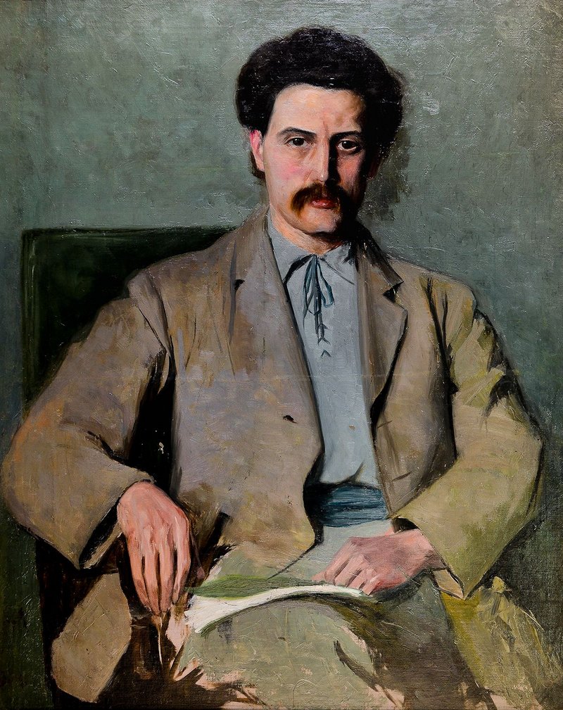 Oil portrait of Barry Parker (1867-1947), artist unknown. Courtesy of the Garden City Collection. From Barry Parker: Architecture for All at the Broadway Gallery in Letchworth.