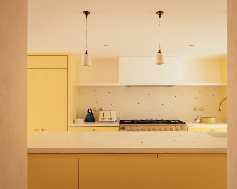 Terrazzo floor created by Zan Peltek for Gundry + Ducker’s Bay Window house.