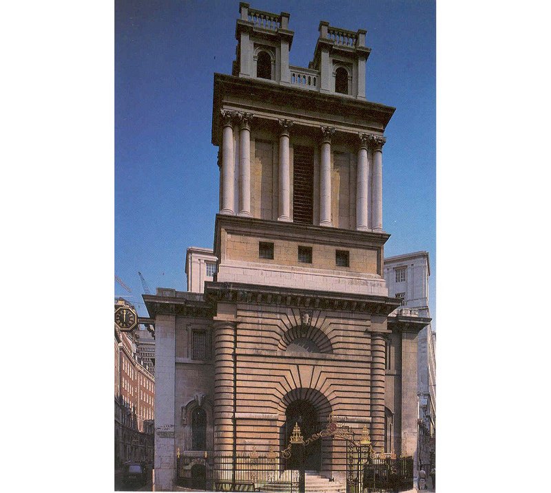 St Mary Woolnoth, London; Nicholas Hawksmoor, 1716-27