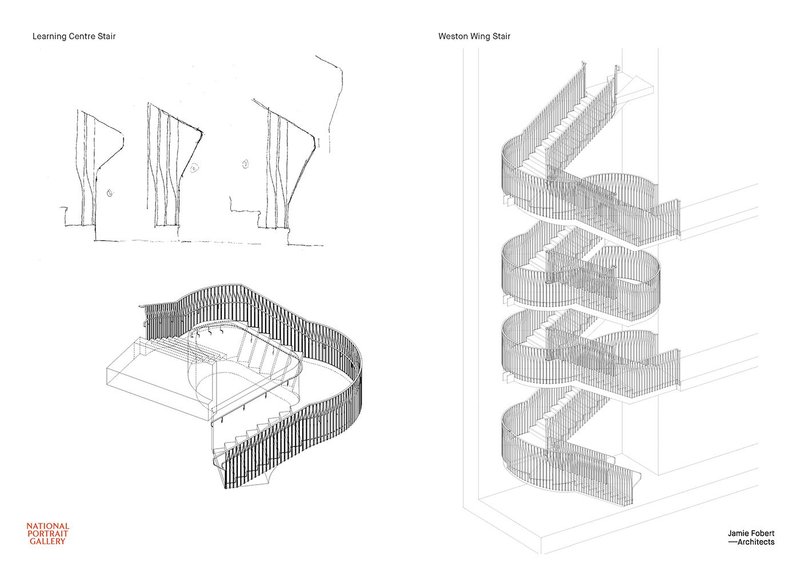 Balustrade details of the Learning Centre and Weston Wing stairs. Credit: Jamie Fobert Architects