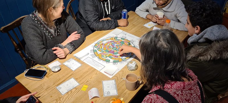 The board game was developed with input from teenagers and tested by over 50 people of different ages and backgorunds.