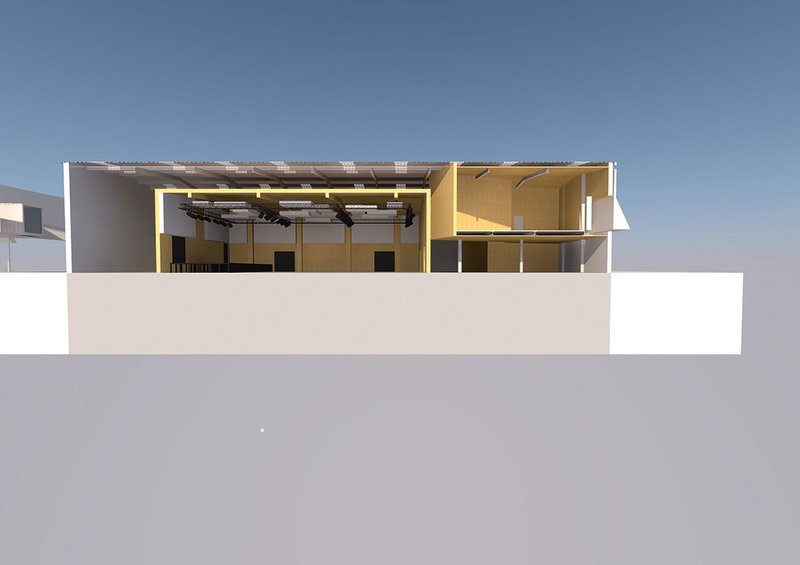 BPN Architects’ perspective section clearly illustrates the structural nature of The Box.