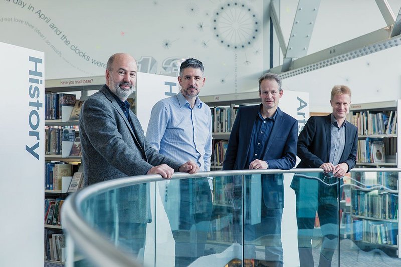 The top team at Winchester Discovery Centre: From left, Bob Wallbridge, John Cantwell, Colin Jackson and Steve Clow.