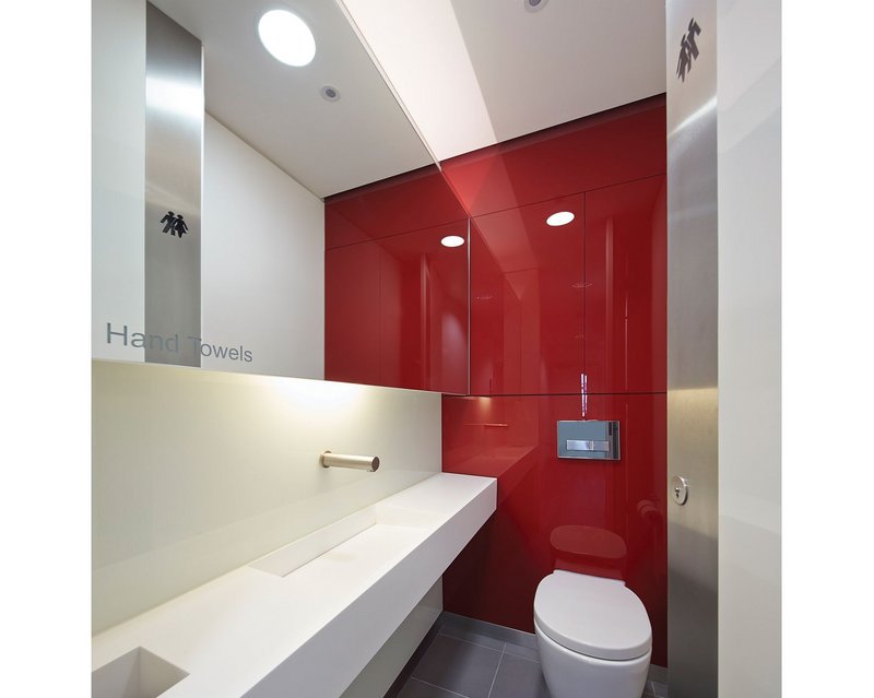 John Robertson Architects’ superloos: Space, privacy and finish that evokes boutique hotel  rather than commercial office.