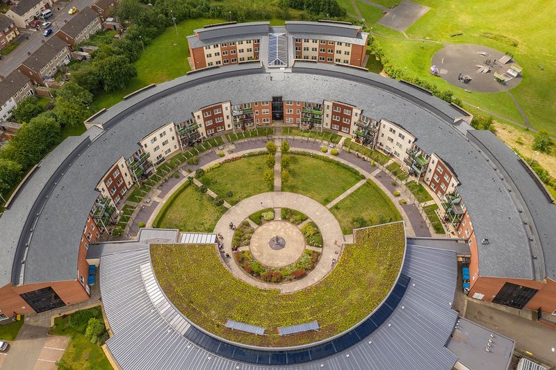 SSQ Riverstone phyllite at the Broad Meadow retirement living development in the Russells Hall area of Dudley, West Midlands.