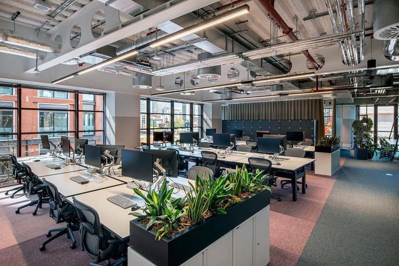 Oscar Acoustics'  SonaSpray at real estate firm JLL's headquarters in 20 Water Street, Canary Wharf - calm and inviting spaces where employees can thrive.