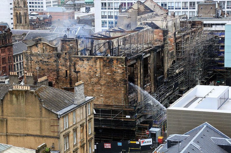 Glasgow School of Art on 17 June 2018.