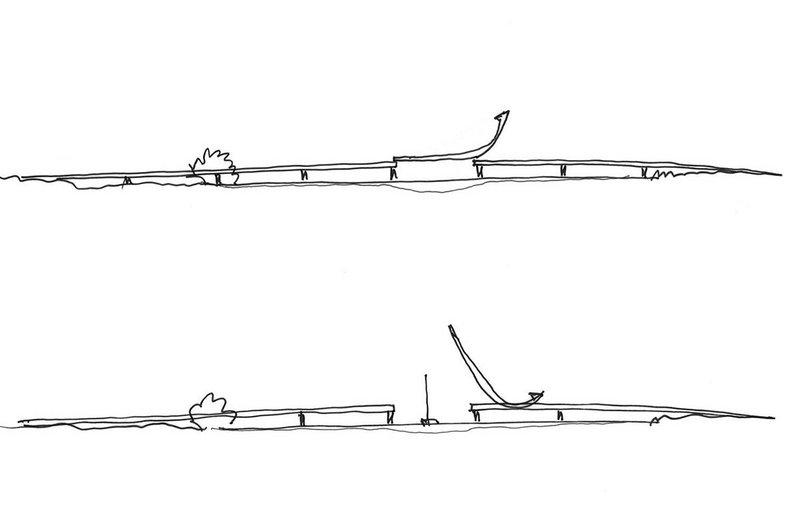 Knight Architects’ Lower Hatea Bridge concept sketch.