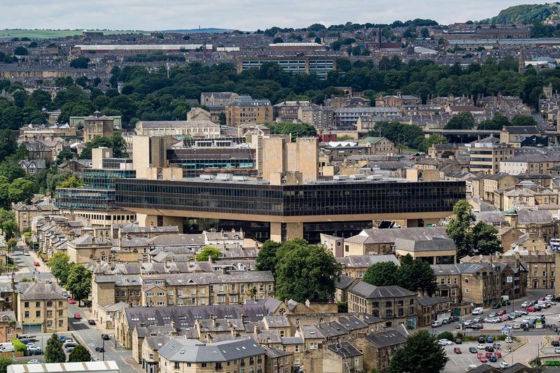 Halifax Building Society Headquarters, Halifax, designed by Building Design Partnership,1968–74.